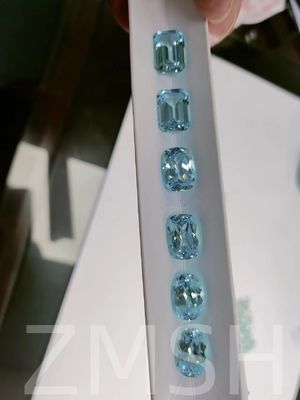 Sky Blue Artificial Sapphire Row Crystal Gem Light Blue Untuk Perhiasan Perhiasan
