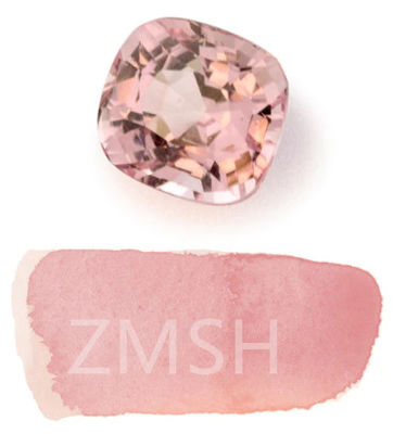 Peach pink Batu permata sintetis mentah dengan Kekerasan Mohs 9