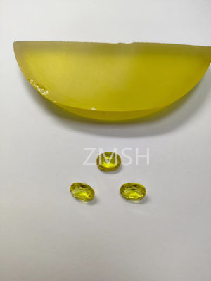 Emas safir buatan batu permata mentah skala kekerasan Mohs 9 kristal untuk perhiasan