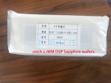 Round Sapphire Substrat Wafer 2 Inch 50,8mm Tebal 100um / 0,1mm Dsp