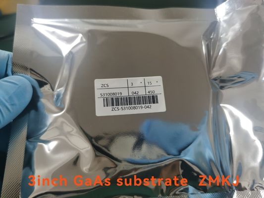 4 Inch N Tipe 15 ° Substrat Semikonduktor Si Doped GaAs Wafer SSP