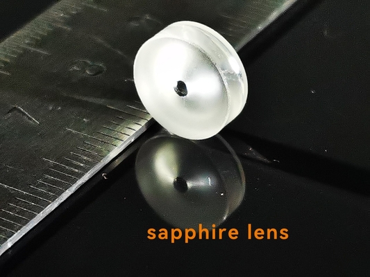 Kacamata Lensa Safir Berbentuk Kipas / Tidak Dipoles Al2O3 Kristal Tunggal