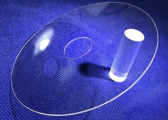 Circular Transparan Sapphire Optical Windows Quartz Customized Sapphire Lens Wafer Dengan Lubang
