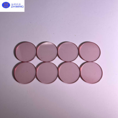 Titanium Sapphire Crystal Optical Windows Kekerasan Tinggi Ukuran Disesuaikan Transparansi yang sangat baik untuk tujuan optik