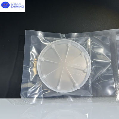 Wafer Karbida Silikon Ukuran Disesuaikan Semi isolasi Wafer SiC Hampir Tak Berwarna Transparan Tahan Tekanan Tinggi
