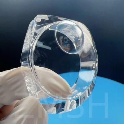 Pertanian buatan Berwarna Doped Sapphire AL2O3 Kasus Jam Tangan Transparan Biru Ruby
