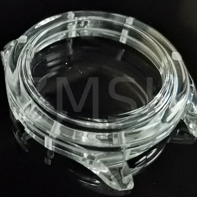Pertanian buatan Berwarna Doped Sapphire AL2O3 Kasus Jam Tangan Transparan Biru Ruby