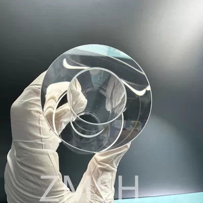 Tabung Sapphire OD50mm ID25.4mm Panjang 100mm AL2O3 C-Axis KY Metode Mohs 9.0 Kustomisasi