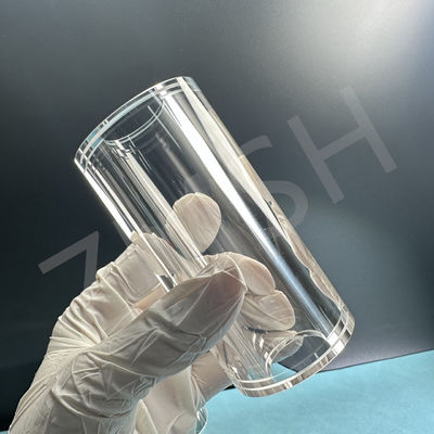 Polished Transparan Sapphire Tube Metode KY ukuran yang disesuaikan Al2o3 Single Crystal Sapphire Drive Pipe