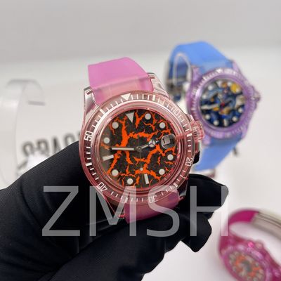 Lab-Grown Sakura Pink Sapphire Watch Case