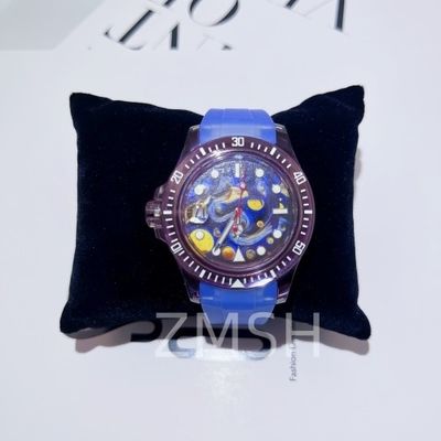 Kasus Jam Tangan Sapphire Gray-Violet Tumbuh di Laboratorium Disesuaikan Ketahanan Garuk Mewah