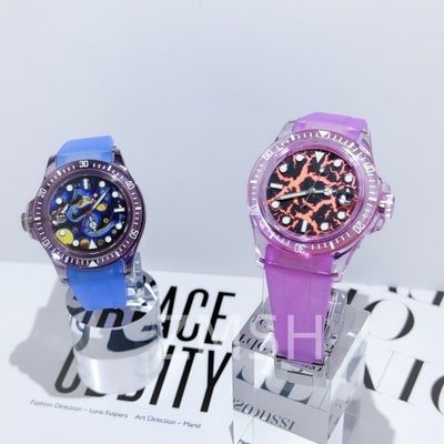 Kasus Jam Tangan Sapphire Gray-Violet Tumbuh di Laboratorium Disesuaikan Ketahanan Garuk Mewah