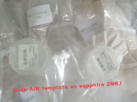 Harga yang pantas 2 Inch Sapphire Substrate AlN Template Layer Wafer Untuk Perangkat BAW 5G on line