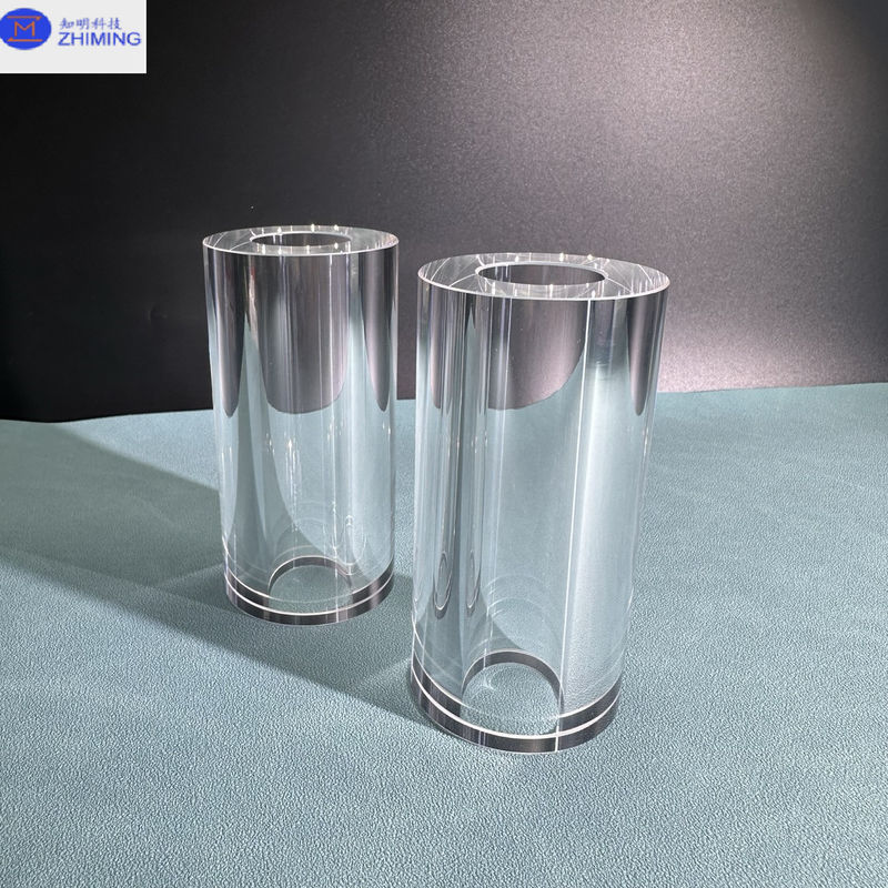 Polished Transparent Sapphire Tube KY Method Ukuran Disesuaikan Kekerasan Tinggi ketahanan tinggi