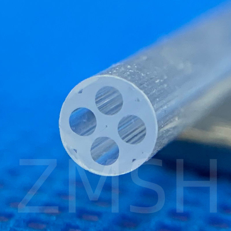 Optical Fused Quartz Tube SiO2 Crystal Glass Disesuaikan Transparan Kedua Ujung Terbuka Satu Ujung Ditutup