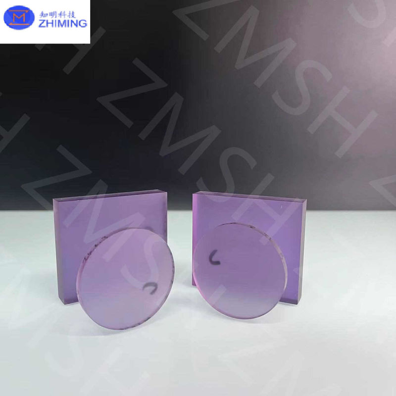 Sapphire buatan laboratorium batu permata sybthetic bahan baku skala Mohs 9 untuk Perhiasan dibuat transparan