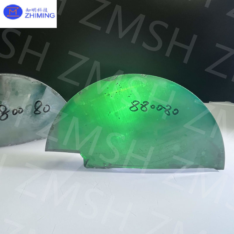 Moissanite hijau zamrud SiC Kristal tunggal Kekerasan Mohs 9,25 Moissanite bahan baku untuk perhiasan