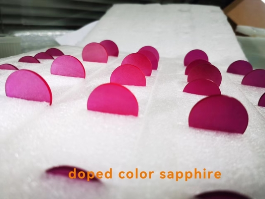 Bahan Kristal Safir Ruby Doping Warna-warni Fe / Ti / Cr