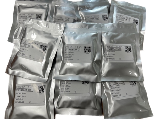 Kristal Tunggal InP Wafer Indium Phosphide Ketebalan 350 - 650um