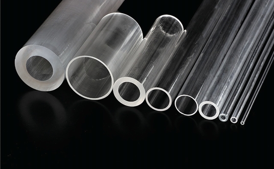 Optical Sapphire Glass Tube Cylinder Lens Tube / Rod Suhu Tinggi