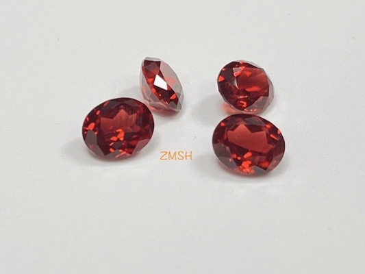 Harga yang pantas Batu Permata Sintetis Potong Merah Persegi Panjang / Bentuk Oval Bahan Korundum Safir Biru on line