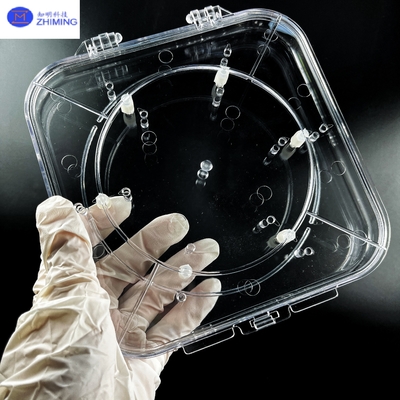 Harga yang pantas Kotak Wafer yang dapat disesuaikan Pembawa Wafer PC Transparan untuk Perlindungan Semikonduktor on line