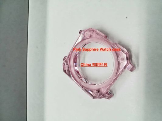 Harga yang pantas Casing Jam Tangan Kristal Safir Merah Muda Permukaan Poles Tahan Gores dan Aus on line