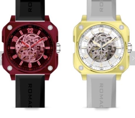Harga yang pantas Kaca Kristal Sapphire Merah, Jam Tangan Sapphire Custom Kristal Transparan on line