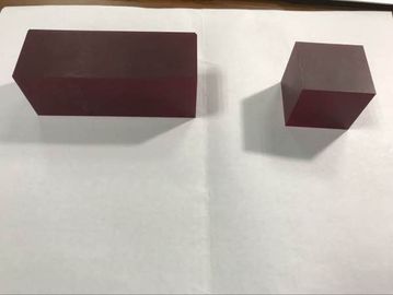 Harga yang pantas 36x36x60mmt Red Laser Sapphire Crystal Cr3 + Doped Cr Al2O3 Blok Ukuran Disesuaikan on line