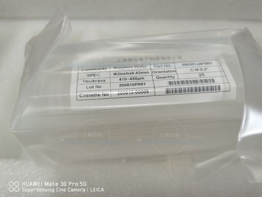 Harga yang pantas Wafer Safir Kelas Substrat C Sumbu Optik 430um on line