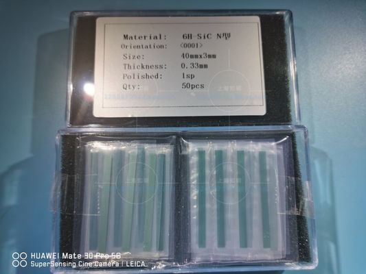Harga yang pantas Kotak Optik 40x3mmt 6H-N Sic Silicon Carbon Chips on line