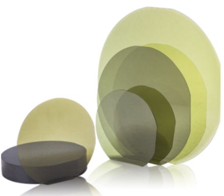 Harga yang pantas Dipoles 100mm SIC Epitaxial Silicon Carbide Wafer 1mm Tebal Untuk Pertumbuhan Ingot on line